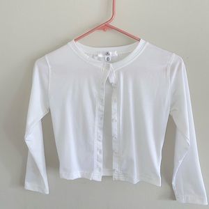 Crop top white button up